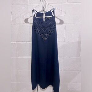 Banana Republic Navy beaded detail knee length dress - M